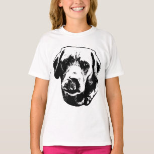 Expressive Ink Portrait in Minimalist Style T-Shirt