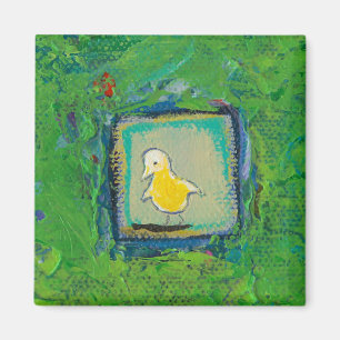 Expressive little birds - still learning - fun art magnet