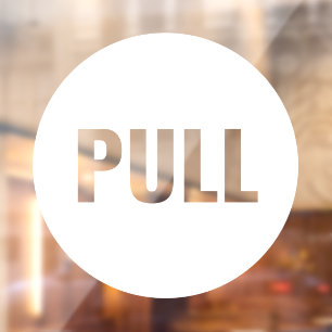 Expressive Modern White PULL Business Store Door