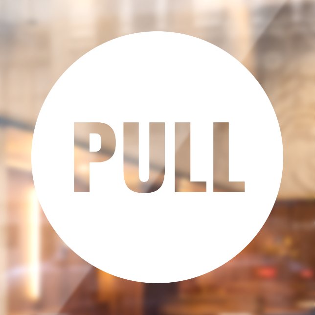 Expressive Modern White PULL Business Store Door (Sheet 2)