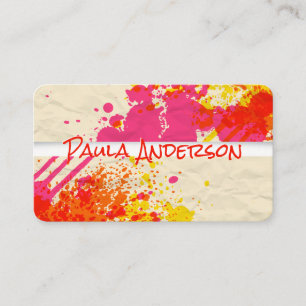 Expressive Paint   Creative Art Business Card