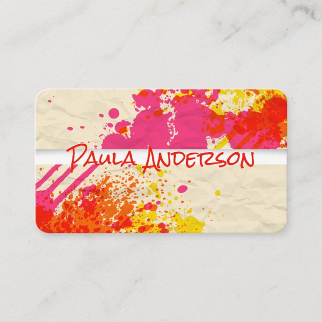 Expressive Paint | Creative Art Business Card (Front)