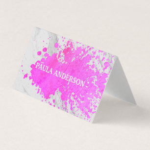 Expressive Paint Marble Texture Business Card