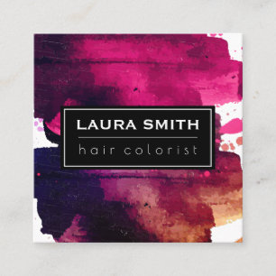 Expressive Paint Square Business Card