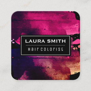 Expressive Paint Square Business Card