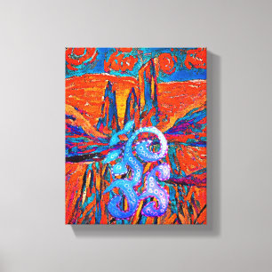 Expressive Roses in the Sky Canvas Print