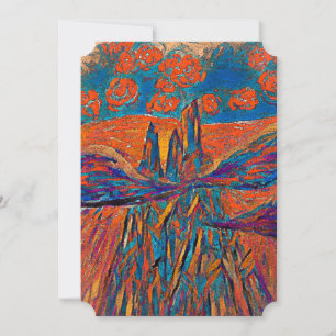 Expressive Roses in the Sky Holiday Card