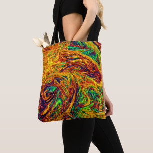 Expressive Vibrant Colour Pattern Tote Bag