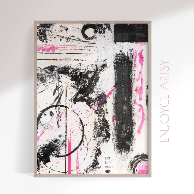 Expressive wabi sabi black abstract painting  poster (Creator Uploaded)