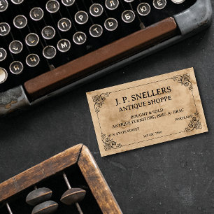 Exquisite Antique Dealer Business Card