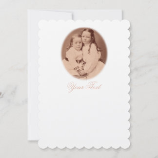 Exquisite antique sisters Custom Invitation. Invitation
