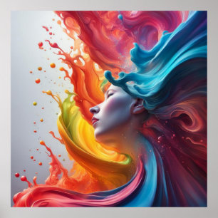 Exquisite Art - Dynamic Waves Of Colours Poster