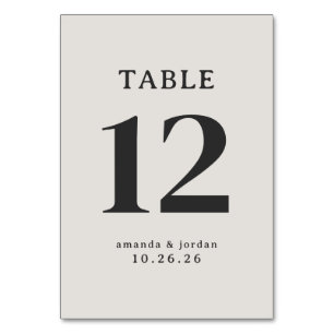 Exquisite Black Table Number