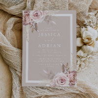 Exquisite Blush & Rose Floral Beige Wedding