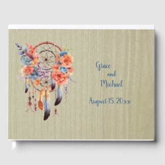 Exquisite Boho Dream Catcher Wedding Guest Book