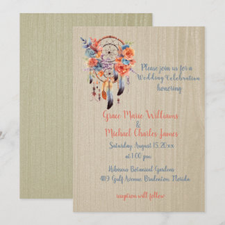 Exquisite Boho Dream Catcher Wedding Invitation