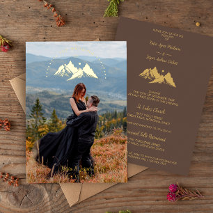 Exquisite Cool Rustic Mountains Photo in Brown