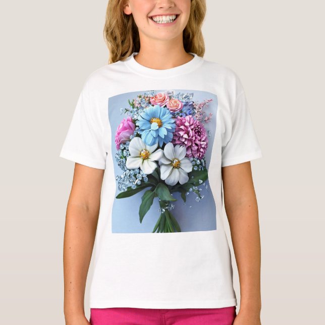 Exquisite Diamond Bouquet: A Stunning Floral Maste T-Shirt (Front)