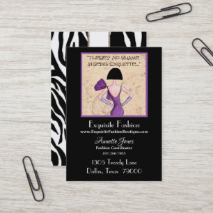 "Exquisite Diva" Fashion Business Cards