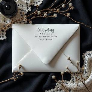 Exquisite Elegant Wedding Anniversarie Address Rubber Stamp