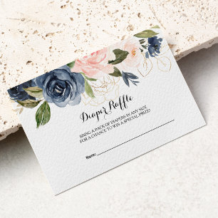 Exquisite Fall Floral  Diaper Raffle Enclosure Card