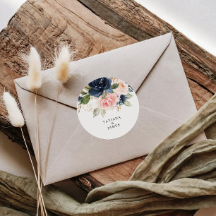 Exquisite Fall Floral Wedding Envelope Seals