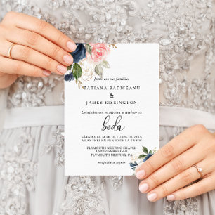 Exquisite Fall Floral Wedding Invitation