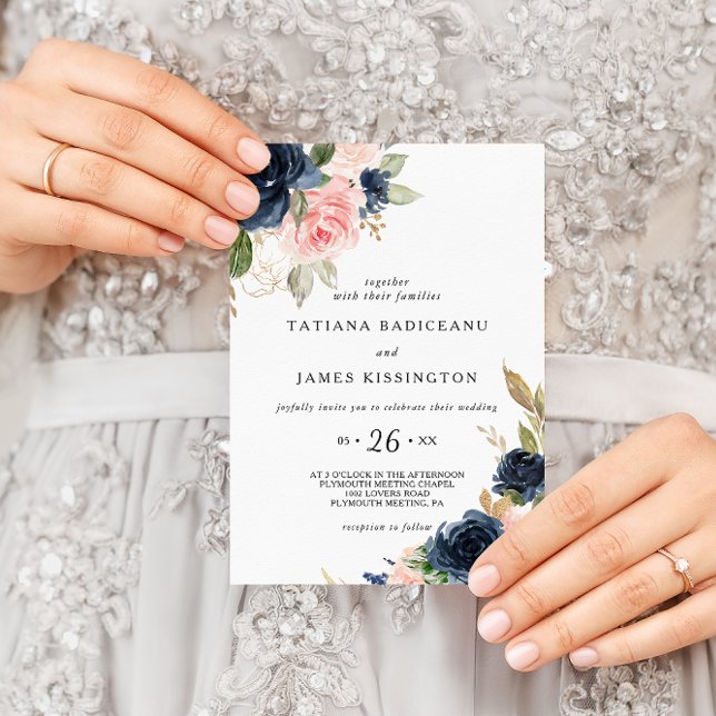 Exquisite Fall Floral Wedding Invitation (Creator Uploaded)