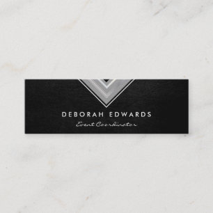 Exquisite Faux Leather Geometric Mini Business Card