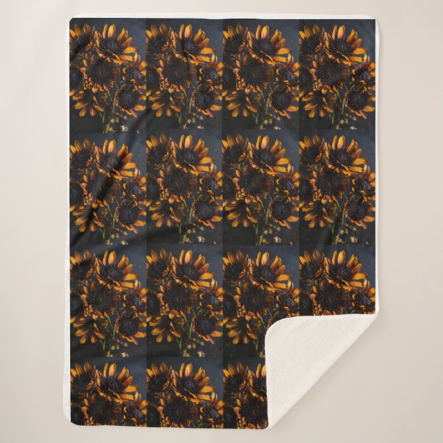 Exquisite Floral Blankets for Couples. (Front)