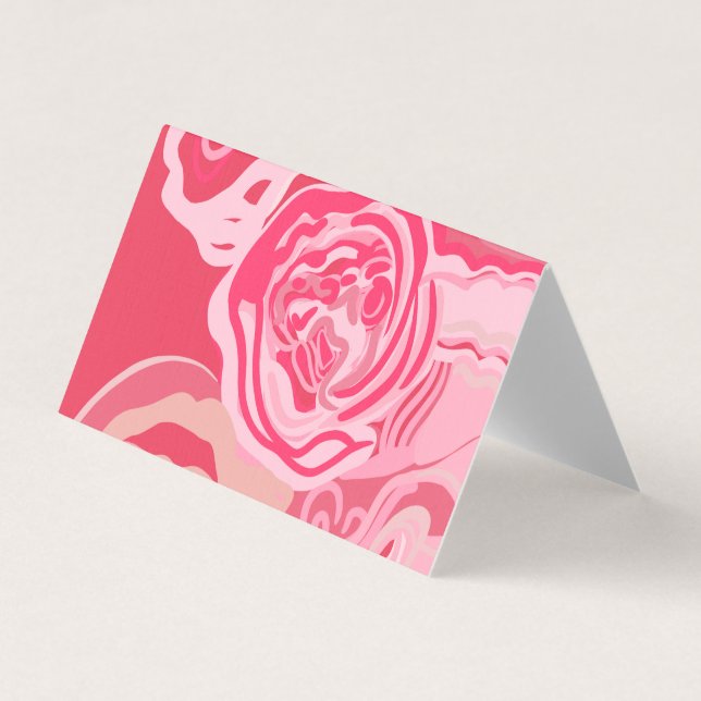 Exquisite Floral Design Folded Card (Front)