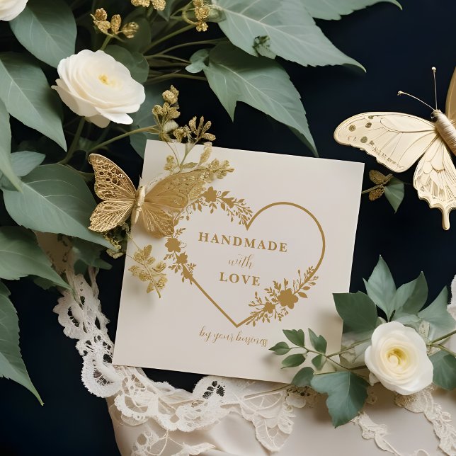 Exquisite Floral Heart Shape Wreath Handmade Love Rubber Stamp (Exquisite Floral Heart Shape Wreath Handmade with Love Quote Rubber Stamps for Handymarkers.)