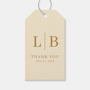 Exquisite Gold Calligraphy Thank You Gift Tags