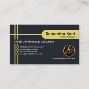 Exquisite Gold Crisscross Lines CEO Entrepreneur Business Card