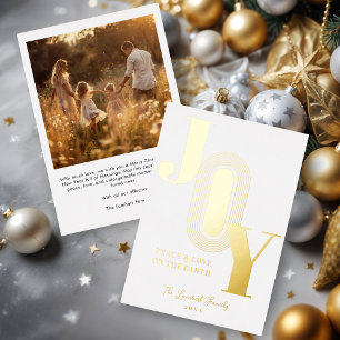 Exquisite Golden Modern JOY Metallic Christmas
