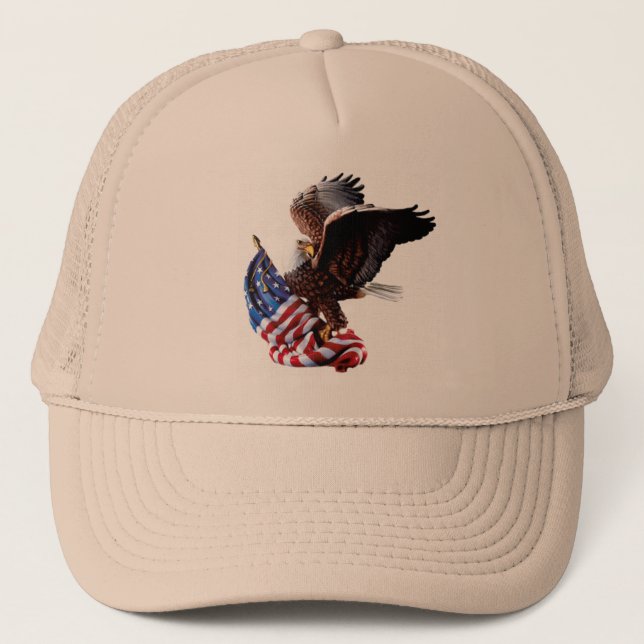 Exquisite Hat - American Flag  and Eagle (Front)