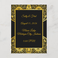 Exquisite High Resolution, Black And Gold Wedding