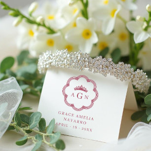 Exquisite Intricate Ornate Floral Princess Tiara Rubber Stamp