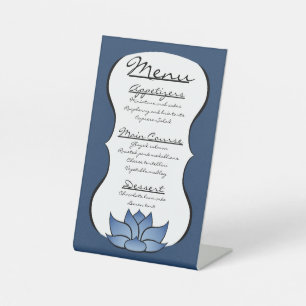 Exquisite Lotus in Blue Pedestal Sign