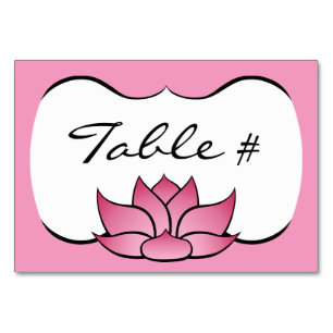 Exquisite Lotus in Pink Table Card