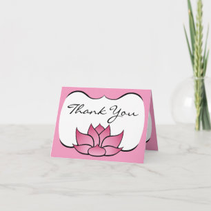 Exquisite Lotus in Pink Thank You Card
