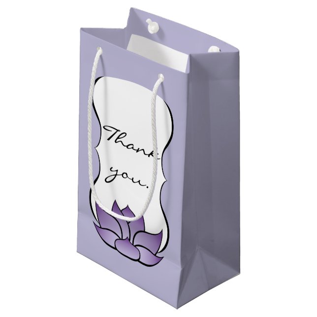 Exquisite Lotus in Purple Gift Bag (Front Angled)