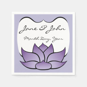 Exquisite Lotus in Purple Napkins