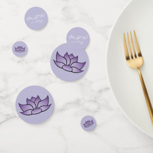 Exquisite Lotus in Purple Table Confetti