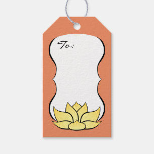 Exquisite Lotus in Sun Kissed Gift Tag