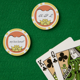 Exquisite Lotus in Sun Kissed Poker Chips