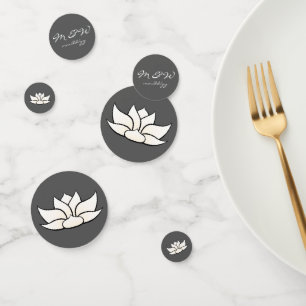 Exquisite Lotus in White Table Confetti