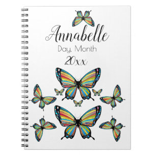 Exquisite Magnificent Rainbow Butterfly Wings Notebook