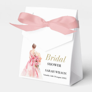 Exquisite Minimal Watercolor Wedding Bridal Shower Favour Box