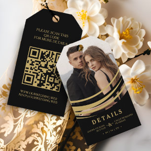 Exquisite Modern Golden Abstract Geometric Shape Gift Tags